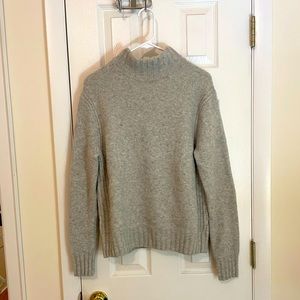 J. Crew Chunky Gray Mock Neck Sweater